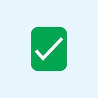 Check mark green line icons. Vector illustration. - Vector