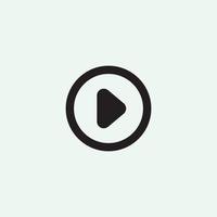 Play button icon in trendy flat style isolated on grey background. Play symbol for your web site design, logo, app, UI. Vector illustration
