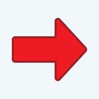 Red arrow icon vector EPS- 10