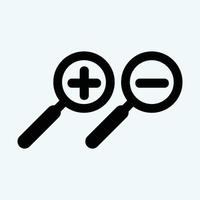 search icon, flat vector graphic on isolated background. - Vector
