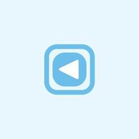 Play button icon in trendy flat style isolated on grey background. Play symbol for your web site design, logo, app, UI. Vector illustration