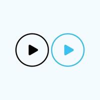 Play button icon in trendy flat style isolated on grey background. Play symbol for your web site design, logo, app, UI. Vector illustration