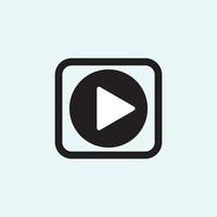 Play button icon in trendy flat style isolated on grey background. Play symbol for your web site design, logo, app, UI. Vector illustration