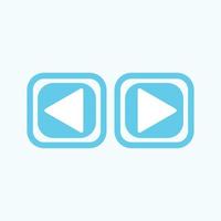 Play button icon in trendy flat style isolated on grey background. Play symbol for your web site design, logo, app, UI. Vector illustration