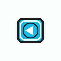 Play button icon in trendy flat style isolated on grey background. Play symbol for your web site design, logo, app, UI. Vector illustration