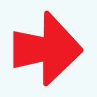 Red arrow icon vector EPS- 10