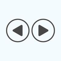 Play button icon in trendy flat style isolated on grey background. Play symbol for your web site design, logo, app, UI. Vector illustration