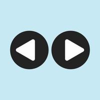 Play button icon in trendy flat style isolated on grey background. Play symbol for your web site design, logo, app, UI. Vector illustration