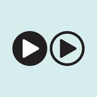 Play button icon in trendy flat style isolated on grey background. Play symbol for your web site design, logo, app, UI. Vector illustration