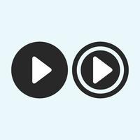 Play button icon in trendy flat style isolated on grey background. Play symbol for your web site design, logo, app, UI. Vector illustration