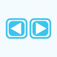 Play button icon in trendy flat style isolated on grey background. Play symbol for your web site design, logo, app, UI. Vector illustration