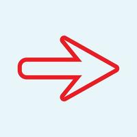 Red arrow icon vector EPS- 10