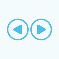 Play button icon in trendy flat style isolated on grey background. Play symbol for your web site design, logo, app, UI. Vector illustration