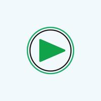 Play button icon in trendy flat style isolated on grey background. Play symbol for your web site design, logo, app, UI. Vector illustration