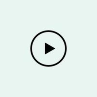 Play button icon in trendy flat style isolated on grey background. Play symbol for your web site design, logo, app, UI. Vector illustration