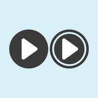 Play button icon in trendy flat style isolated on grey background. Play symbol for your web site design, logo, app, UI. Vector illustration