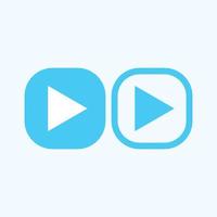 Play button icon in trendy flat style isolated on grey background. Play symbol for your web site design, logo, app, UI. Vector illustration