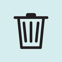 Delete icon vector, Trash can, bin, Garbage sign isolated. Trendy Flat style for graphic design, Web site, UI. - Vector