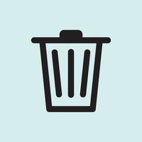 Delete icon vector, Trash can, bin, Garbage sign isolated. Trendy Flat style for graphic design, Web site, UI. - Vector