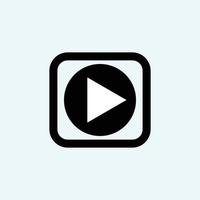 Play button icon in trendy flat style isolated on grey background. Play symbol for your web site design, logo, app, UI. Vector illustration