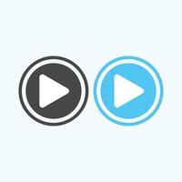Play button icon in trendy flat style isolated on grey background. Play symbol for your web site design, logo, app, UI. Vector illustration