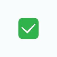 Check mark green line icons. Vector illustration. - Vector