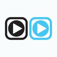 Play button icon in trendy flat style isolated on grey background. Play symbol for your web site design, logo, app, UI. Vector illustration