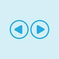 Play button icon in trendy flat style isolated on grey background. Play symbol for your web site design, logo, app, UI. Vector illustration