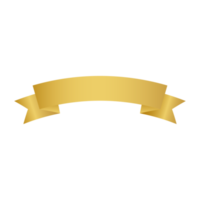 Golden ribbons banner. png