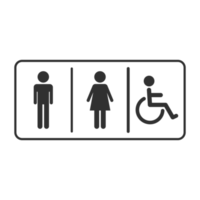 toalett toalett män kvinnor Inaktiverad handikapp rullstol tecken. png