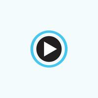 Play button icon in trendy flat style isolated on grey background. Play symbol for your web site design, logo, app, UI. Vector illustration