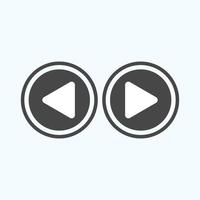 Play button icon in trendy flat style isolated on grey background. Play symbol for your web site design, logo, app, UI. Vector illustration