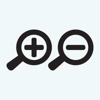 search icon, flat vector graphic on isolated background. - Vector