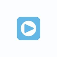 Play button icon in trendy flat style isolated on grey background. Play symbol for your web site design, logo, app, UI. Vector illustration
