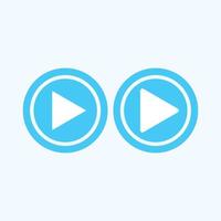 Play button icon in trendy flat style isolated on grey background. Play symbol for your web site design, logo, app, UI. Vector illustration