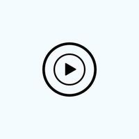 Play button icon in trendy flat style isolated on grey background. Play symbol for your web site design, logo, app, UI. Vector illustration
