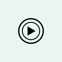 Play button icon in trendy flat style isolated on grey background. Play symbol for your web site design, logo, app, UI. Vector illustration