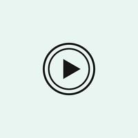 Play button icon in trendy flat style isolated on grey background. Play symbol for your web site design, logo, app, UI. Vector illustration