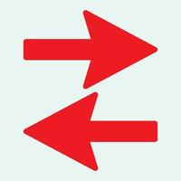 Red arrow icon vector EPS- 10