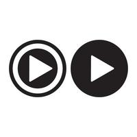 Play button icon in trendy flat style isolated on grey background. Play symbol for your web site design, logo, app, UI. Vector illustration