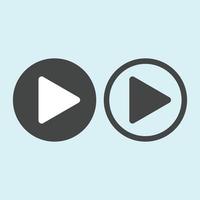 Play button icon in trendy flat style isolated on grey background. Play symbol for your web site design, logo, app, UI. Vector illustration