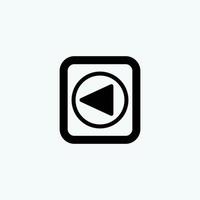 Play button icon in trendy flat style isolated on grey background. Play symbol for your web site design, logo, app, UI. Vector illustration