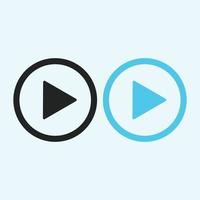 Play button icon in trendy flat style isolated on grey background. Play symbol for your web site design, logo, app, UI. Vector illustration