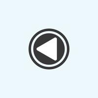 Play button icon in trendy flat style isolated on grey background. Play symbol for your web site design, logo, app, UI. Vector illustration
