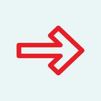 Red arrow icon vector EPS- 10
