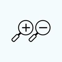 search icon, flat vector graphic on isolated background. - Vector