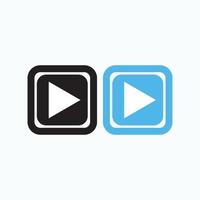 Play button icon in trendy flat style isolated on grey background. Play symbol for your web site design, logo, app, UI. Vector illustration