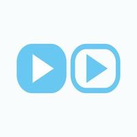 Play button icon in trendy flat style isolated on grey background. Play symbol for your web site design, logo, app, UI. Vector illustration