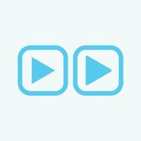 Play button icon in trendy flat style isolated on grey background. Play symbol for your web site design, logo, app, UI. Vector illustration