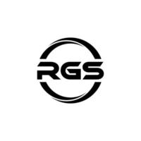 diseño de logotipo de letra rgs en ilustración. logotipo vectorial, diseños de caligrafía para logotipo, afiche, invitación, etc. vector